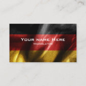 Deutsche Seidenflagge Visitenkarte (Vorderseite)