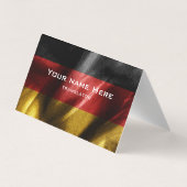 Deutsche Seidenflagge Visitenkarten (Rückseite)