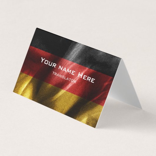Deutsche Seidenflagge Visitenkarten (Vorderseite)