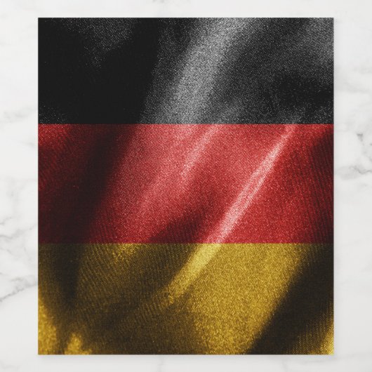 Deutsche Seidenflagge Weinetikett (Einzelnes Label)