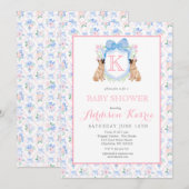 Deutsche Shepard Hund Wappen Kinderdusche Einladun Einladung (Vorne/Hinten)