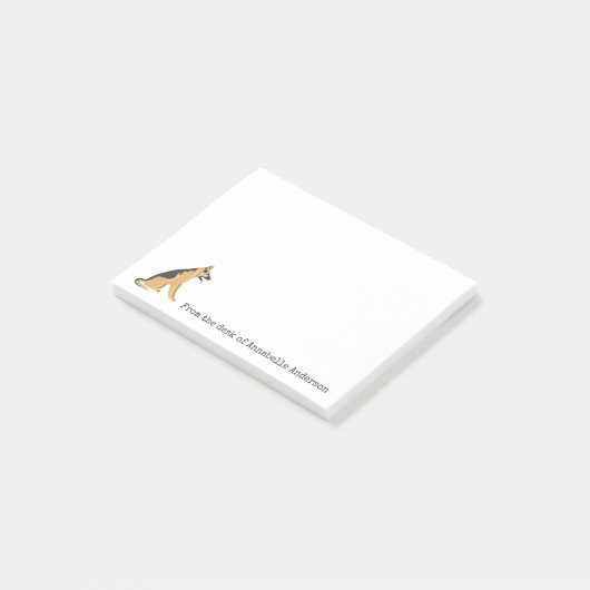 Deutsche Shepard Personalize Notes Post-it Klebezettel (angewinkelt)