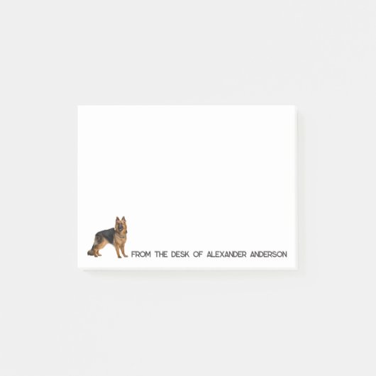 Deutsche Shepard - Realistische Personalidentifizi Post-it Klebezettel (Vorderseite)