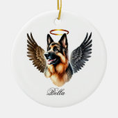 Deutsche Shepard Tan & Black Memorial Keramik Ornament (Vorne)