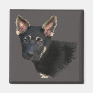 Deutsche Shepard Welpenpasten Magnet