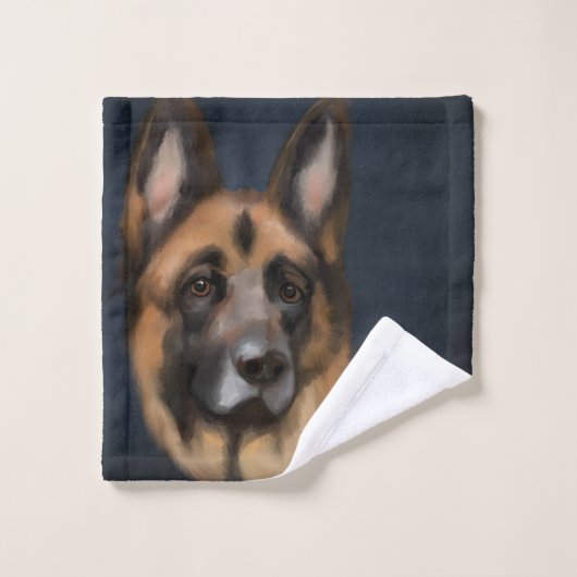 DEUTSCHE SHEPHERD BADHANDTUCH SET (Waschlappen)