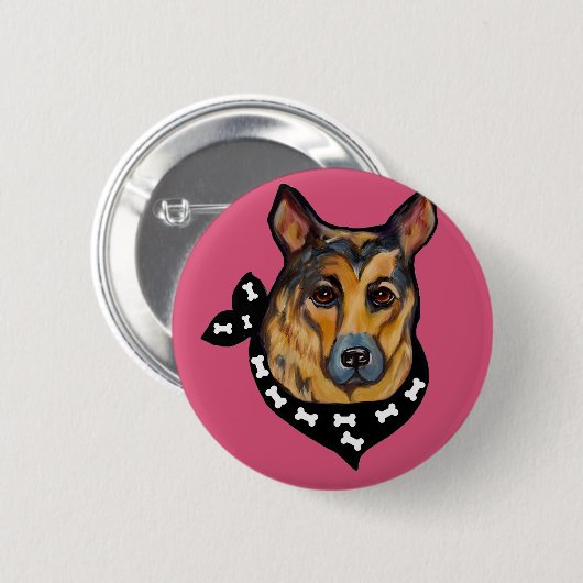 DEUTSCHE SHEPHERD BUTTON (Vorne & Hinten)