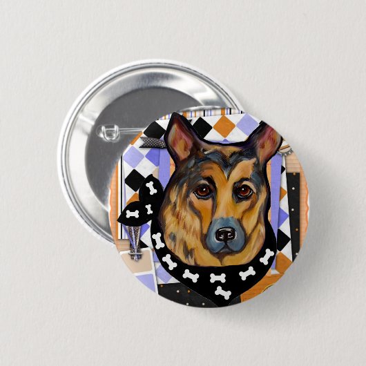 DEUTSCHE SHEPHERD BUTTON (Vorne & Hinten)