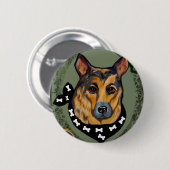 DEUTSCHE SHEPHERD BUTTON (Vorne & Hinten)