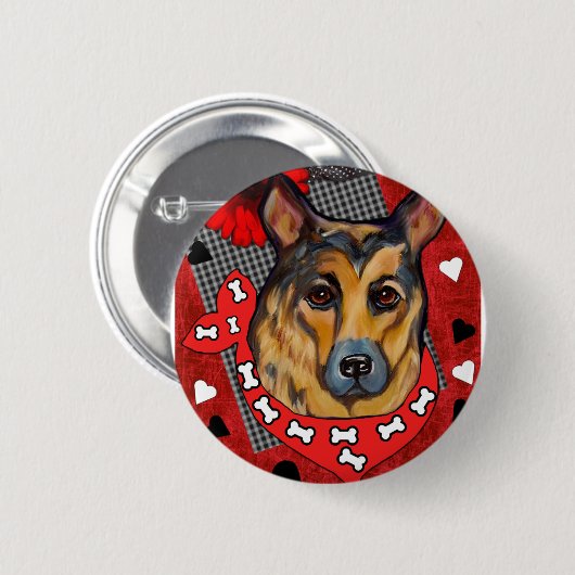 DEUTSCHE SHEPHERD BUTTON (Vorne & Hinten)