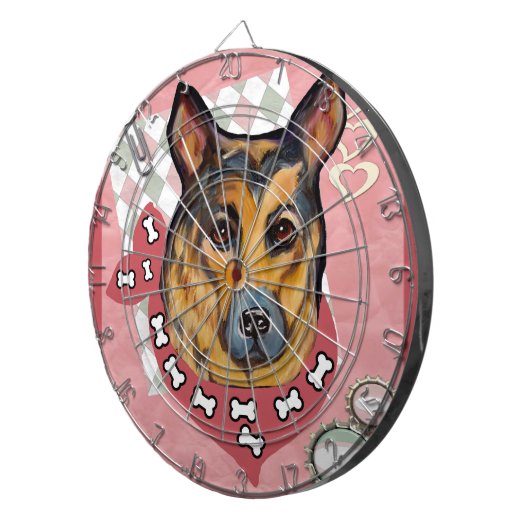 DEUTSCHE SHEPHERD DARTSCHEIBE (Vorderseite rechts)