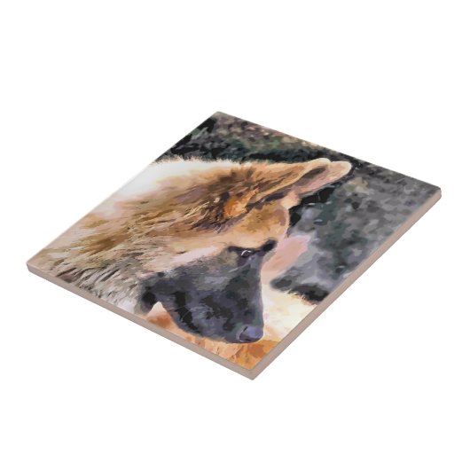 DEUTSCHE SHEPHERD DOG FLIESE (Seite)