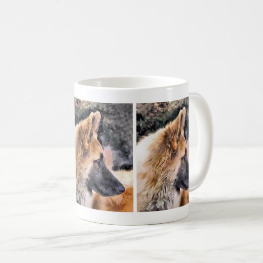 DEUTSCHE SHEPHERD DOG KAFFEETASSE (VorderseiteRechts)