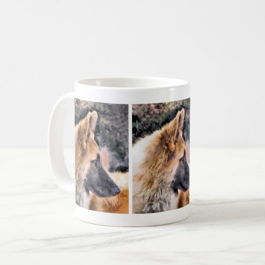 DEUTSCHE SHEPHERD DOG KAFFEETASSE (Vorderseite Links)