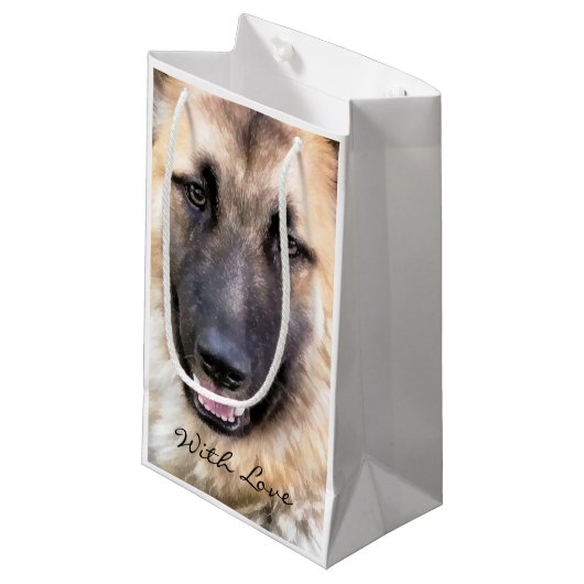 DEUTSCHE SHEPHERD DOG KLEINE GESCHENKTÜTE (Vorderseite Schrägansicht)