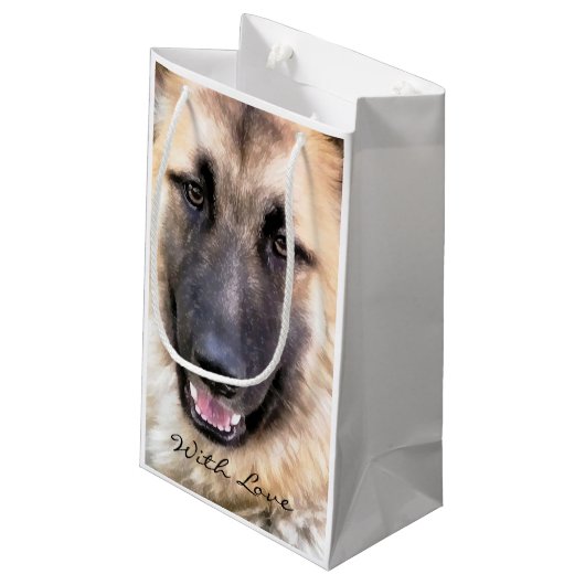 DEUTSCHE SHEPHERD DOG KLEINE GESCHENKTÜTE (Rückseite Schrägansicht)