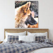 DEUTSCHE SHEPHERD DOG LEINWANDDRUCK (Insitu (Schlafzimmer))