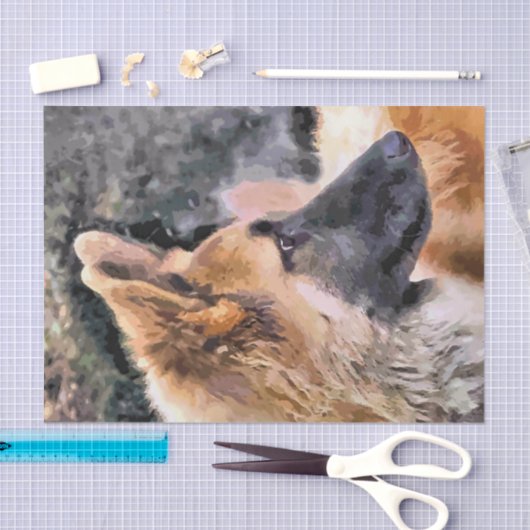 DEUTSCHE SHEPHERD DOG SEIDENPAPIER (Handwerk)