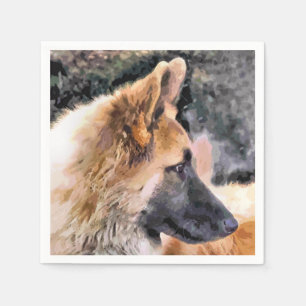 DEUTSCHE SHEPHERD DOG SERVIETTE