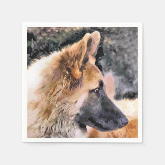 DEUTSCHE SHEPHERD DOG SERVIETTE (Vorderseite)