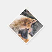 DEUTSCHE SHEPHERD DOG SERVIETTE (Ecke)