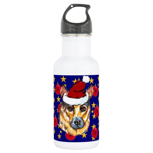 DEUTSCHE SHEPHERD EDELSTAHLFLASCHE (Vorderseite)