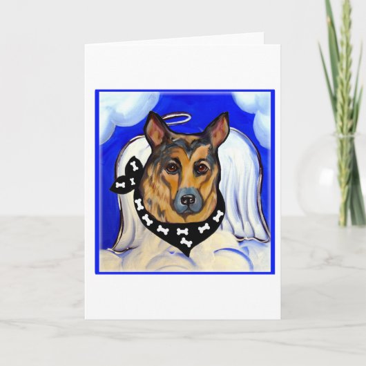 DEUTSCHE SHEPHERD FEIERTAGSKARTE (Vorderseite)