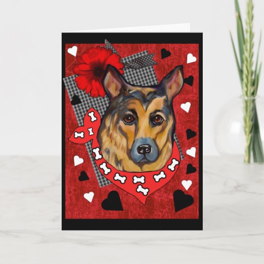 DEUTSCHE SHEPHERD FEIERTAGSKARTE (Vorderseite)