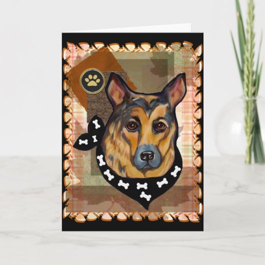 DEUTSCHE SHEPHERD FEIERTAGSKARTE (Vorderseite)