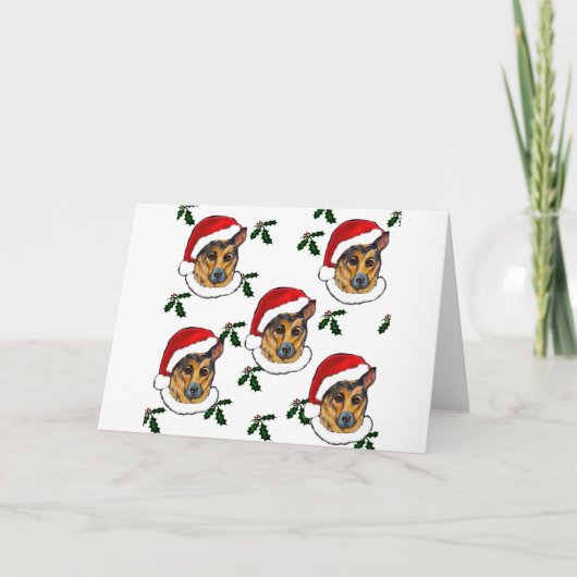 DEUTSCHE SHEPHERD FEIERTAGSKARTE (Vorderseite)