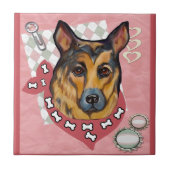 DEUTSCHE SHEPHERD FLIESE (Vorderseite)