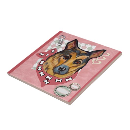 DEUTSCHE SHEPHERD FLIESE (Seite)