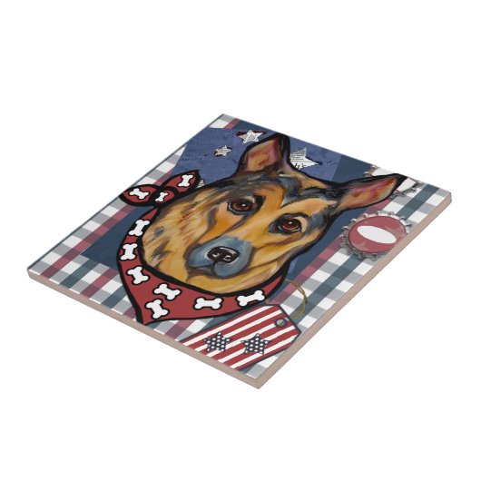 DEUTSCHE SHEPHERD FLIESE (Seite)