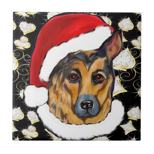 DEUTSCHE SHEPHERD FLIESE (Vorderseite)