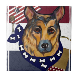 DEUTSCHE SHEPHERD FLIESE