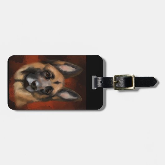 DEUTSCHE SHEPHERD GEPÄCKANHÄNGER (Vorderseite horizontal)