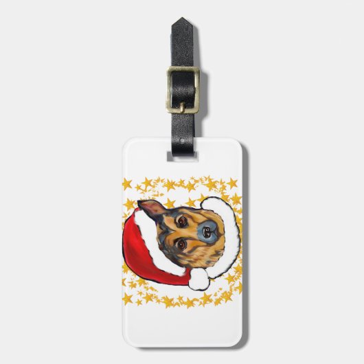 DEUTSCHE SHEPHERD GEPÄCKANHÄNGER (Vorderseite vertikal)