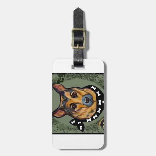 DEUTSCHE SHEPHERD GEPÄCKANHÄNGER (Vorderseite vertikal)