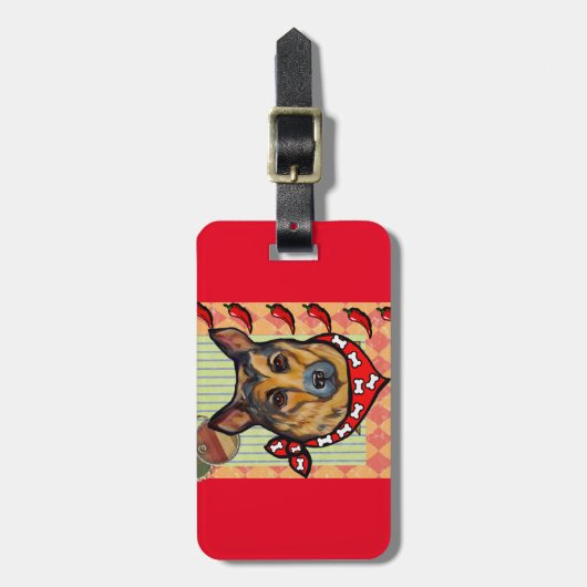 DEUTSCHE SHEPHERD GEPÄCKANHÄNGER (Vorderseite vertikal)