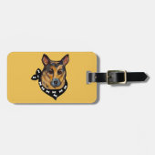 DEUTSCHE SHEPHERD GEPÄCKANHÄNGER (Vorderseite horizontal)