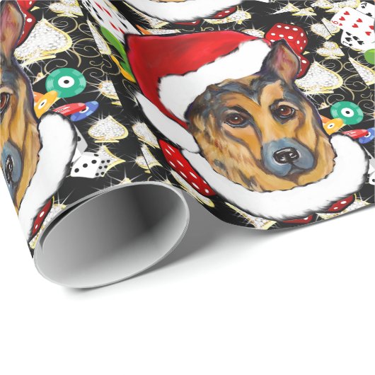 DEUTSCHE SHEPHERD GESCHENKPAPIER (Rolleneckpunkt)