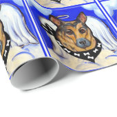 DEUTSCHE SHEPHERD GESCHENKPAPIER (Rolleneckpunkt)