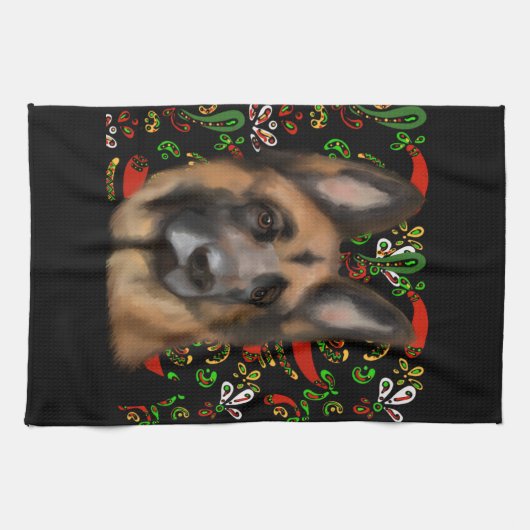 DEUTSCHE SHEPHERD GESCHIRRTUCH (Horizontal)