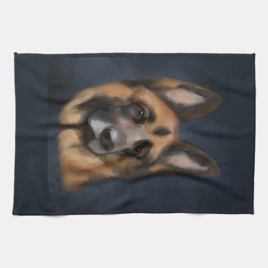 DEUTSCHE SHEPHERD GESCHIRRTUCH (Horizontal)