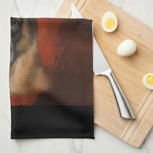 DEUTSCHE SHEPHERD GESCHIRRTUCH (Viertel Falte)