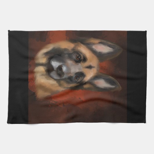 DEUTSCHE SHEPHERD GESCHIRRTUCH (Horizontal)