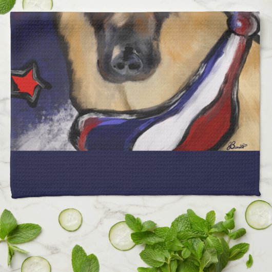 DEUTSCHE SHEPHERD GESCHIRRTUCH (Gefaltet)