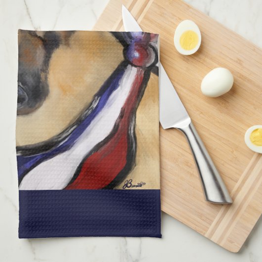 DEUTSCHE SHEPHERD GESCHIRRTUCH (Viertel Falte)