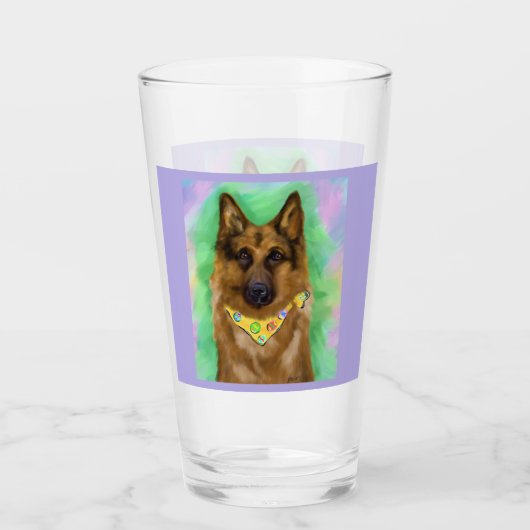 DEUTSCHE SHEPHERD GLAS (Vorderseite)