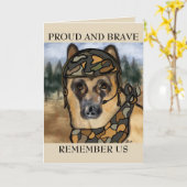 DEUTSCHE SHEPHERD KARTE (Gelbe Blume)